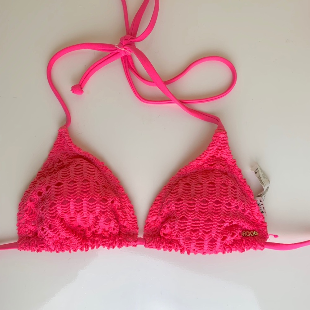 Roxy crochet string bikini top